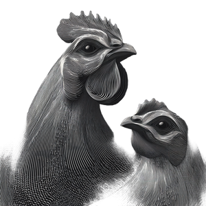 Abstract Animal Duo V2 Vinyl Car Decal Sticker – Waterproof & UV-Resistant 3.4133333333333336"