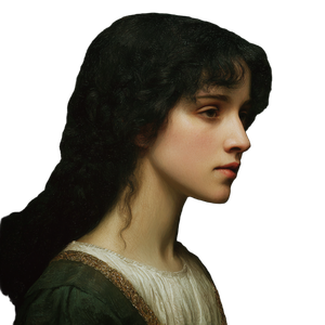 Pre-Raphaelite Woman Vinyl Car Decal Sticker – Waterproof & UV-Resistant 3.4133333333333336"