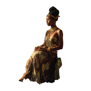 Black Empress Goddess Vinyl Car Decal Sticker – Waterproof & UV-Resistant 3.4133333333333336"