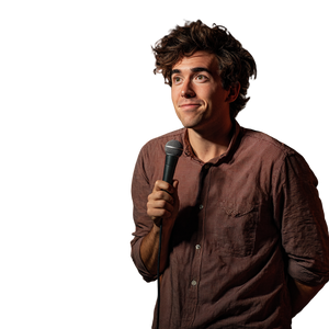 Quirky Comedian Spotlight Vinyl Car Decal Sticker – Waterproof & UV-Resistant 3.4133333333333336"