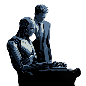 Robot Learning Computer Vinyl Car Decal Sticker – Waterproof & UV-Resistant 6.826666666666667"