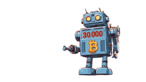 Quantum Bitcoin Robot Vinyl Car Decal Sticker – Waterproof & UV-Resistant 2.72"