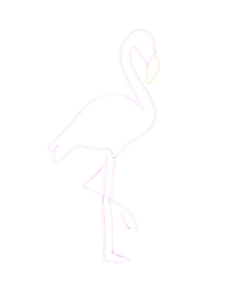 Neon Flamingo Sign Vinyl Car Decal Sticker – Waterproof & UV-Resistant 8.213333333333333"