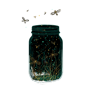 Glowing Jar Fireflies Vinyl Car Decal Sticker – Waterproof & UV-Resistant 3.4133333333333336"