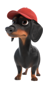 Dachshund In Cap V5 Vinyl Car Decal Sticker – Waterproof & UV-Resistant 10.2
