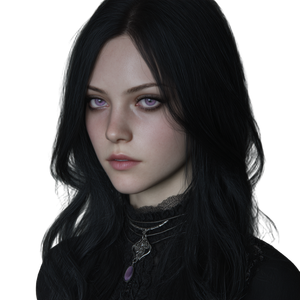 Gothic Young Woman V2 Vinyl Car Decal Sticker – Waterproof & UV-Resistant 6.826666666666667"