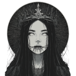 Gothic Crowned Girl Vinyl Car Decal Sticker – Waterproof & UV-Resistant 3.4133333333333336" Gothic Crowned Girl Vinyl Car Decal Sticker – Waterproof & UV-Resistant 3.4133333333333336"