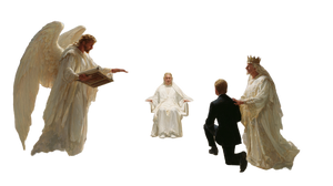 Heavenly Judgment Scene V2 Vinyl Car Decal Sticker – Waterproof & UV-Resistant 2.72"