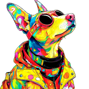 Funky Streetwear Dog Vinyl Car Decal Sticker – Waterproof & UV-Resistant 6.826666666666667"