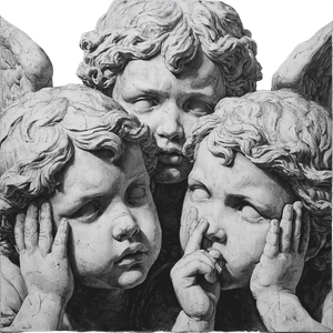 Chicano Cherubs Vinyl Car Decal Sticker – Waterproof & UV-Resistant 3.4133333333333336"