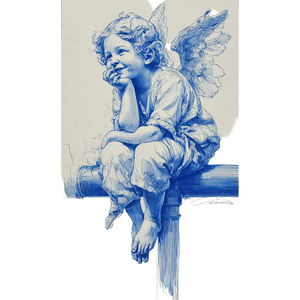 Laughing Blue Angel Vinyl Car Decal Sticker – Waterproof & UV-Resistant 3.4133333333333336" Laughing Blue Angel Vinyl Car Decal Sticker – Waterproof & UV-Resistant 3.4133333333333336"