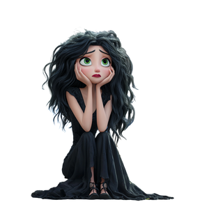 Pixar Style Woman V17 Vinyl Car Decal Sticker – Waterproof & UV-Resistant 6.826666666666667"