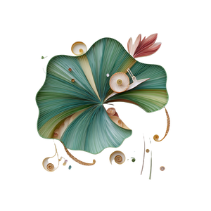 Lotus Leaf Snail Vinyl Car Decal Sticker – Waterproof & UV-Resistant 6.826666666666667"