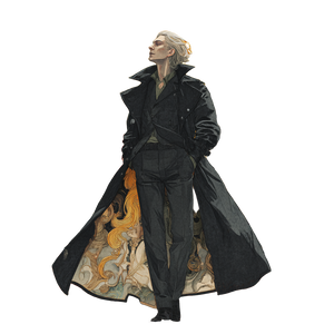 Trench Coat Art Vinyl Car Decal Sticker – Waterproof & UV-Resistant 3.4133333333333336"