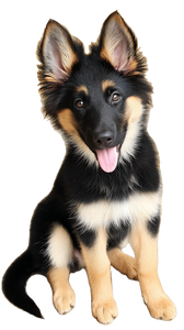 Pixar German Shepherd V3 Vinyl Car Decal Sticker – Waterproof & UV-Resistant 9.706666666666667"