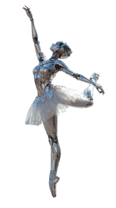 Futuristic Mechanical Ballerina Vinyl Car Decal Sticker – Waterproof & UV-Resistant 4.8533333333333335"