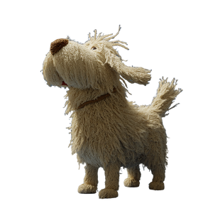 Fluffy Claymation Dog Vinyl Car Decal Sticker – Waterproof & UV-Resistant 3.4133333333333336"