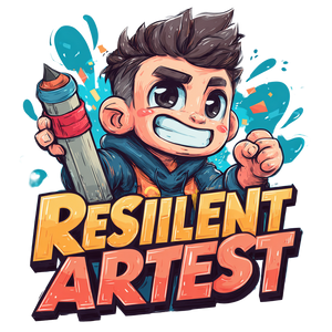 Resilient Artist Logo Vinyl Car Decal Sticker – Waterproof & UV-Resistant 6.826666666666667"
