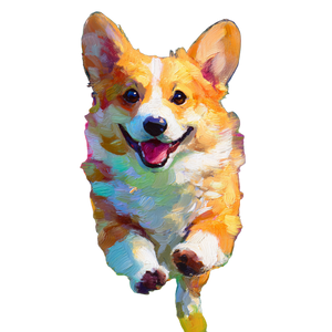 Happy Running Corgi Vinyl Car Decal Sticker – Waterproof & UV-Resistant 6.826666666666667"