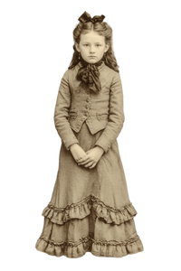 Victorian Girl Portrait V5 Vinyl Car Decal Sticker – Waterproof & UV-Resistant 8.96"