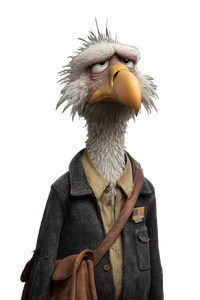 Wrinkled Eagle Illustration Vinyl Car Decal Sticker – Waterproof & UV-Resistant 4.4
