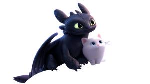 Toothless And Cat Vinyl Car Decal Sticker – Waterproof & UV-Resistant 2.72"