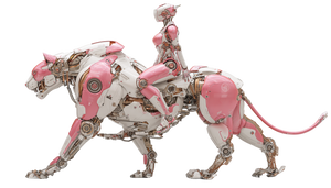 Robotic Rider Vinyl Car Decal Sticker – Waterproof & UV-Resistant 2.773333333333333