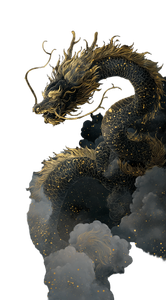 Golden Black Dragon V2 Vinyl Car Decal Sticker – Waterproof & UV-Resistant 4.906666666666666"