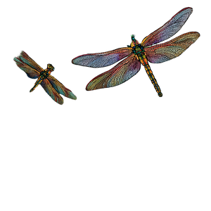 Stained Glass Dragonflies Vinyl Car Decal Sticker – Waterproof & UV-Resistant 6.826666666666667"