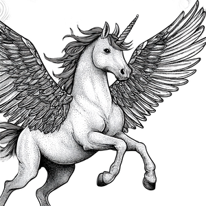 Flying Pegasus Unicorn Vinyl Car Decal Sticker – Waterproof & UV-Resistant 3.4133333333333336"