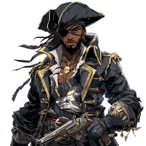 Pirate Captain V25 Vinyl Car Decal Sticker – Waterproof & UV-Resistant 3.4133333333333336"