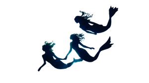 Silhouette Mermaids Swim Vinyl Car Decal Sticker – Waterproof & UV-Resistant 5.4