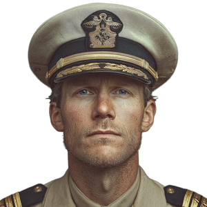 Naval Officer Portrait V7 Vinyl Car Decal Sticker – Waterproof & UV-Resistant 3.4133333333333336"