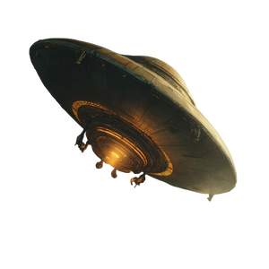 Classic Flying Saucer V2 Vinyl Car Decal Sticker – Waterproof & UV-Resistant 6.826666666666667"