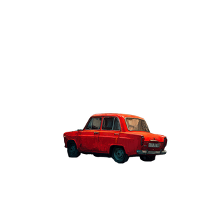 Red Car V6 Vinyl Car Decal Sticker – Waterproof & UV-Resistant 3.4133333333333336"
