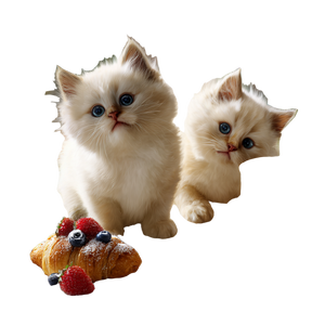 Adorable Ragdoll Kittens Vinyl Car Decal Sticker – Waterproof & UV-Resistant 3.4133333333333336"