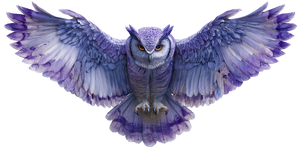 Majestic Purple Owl Vinyl Car Decal Sticker – Waterproof & UV-Resistant 5.12"