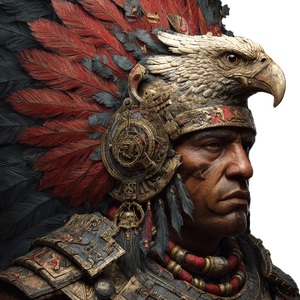 Aztec Eagle Warrior V7 Vinyl Car Decal Sticker – Waterproof & UV-Resistant 3.4133333333333336"