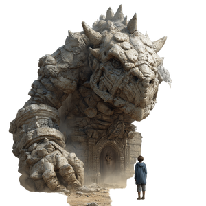 Gargoyle Golem Vinyl Car Decal Sticker – Waterproof & UV-Resistant 3.4133333333333336"