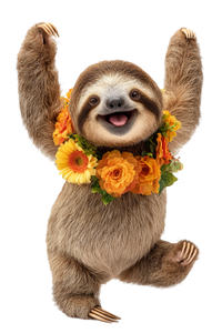 Happy Brown Sloth Vinyl Car Decal Sticker – Waterproof & UV-Resistant 4.4