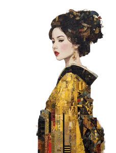 Klimt-Style Beauty Vinyl Car Decal Sticker – Waterproof & UV-Resistant 4.213333333333333"