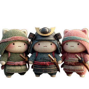 Ninja Samurai Kittens Vinyl Car Decal Sticker – Waterproof & UV-Resistant 3.4133333333333336"