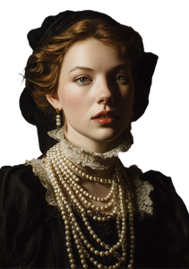 Lady With Pearls Vinyl Car Decal Sticker – Waterproof & UV-Resistant 8.6