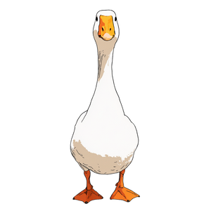 Cute 2D Goose Vinyl Car Decal Sticker – Waterproof & UV-Resistant 6.826666666666667"