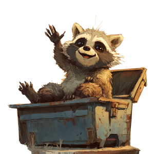 Cute Ai Raccoon Vinyl Car Decal Sticker – Waterproof & UV-Resistant 3.4133333333333336"