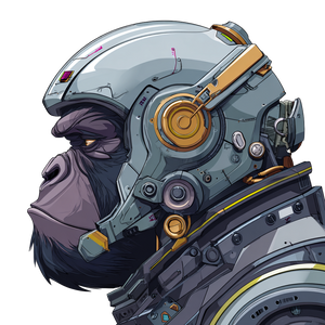 Space Gorilla Vinyl Car Decal Sticker – Waterproof & UV-Resistant 3.4133333333333336"