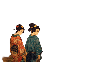 Edo Period Travellers Vinyl Car Decal Sticker – Waterproof & UV-Resistant 2.986666666666667"