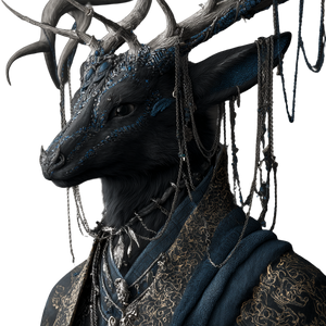 Elegant Deer Humanoid Vinyl Car Decal Sticker – Waterproof & UV-Resistant 3.4133333333333336"