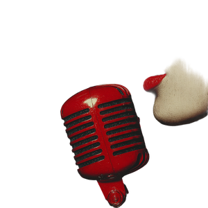 Lips And Microphone Vinyl Car Decal Sticker – Waterproof & UV-Resistant 6.826666666666667"