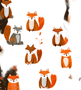 Cute Autumn Foxes Vinyl Car Decal Sticker – Waterproof & UV-Resistant 3.7866666666666666"